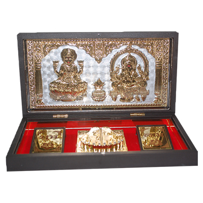"24 carat Lakshmi Ganesh -Code026 - Click here to View more details about this Product